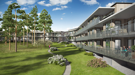 Peab bygger nya bostadsrätter i Halmstad.
