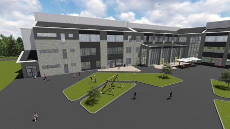 Riksten skolan etapp2_vy från skolgård 02