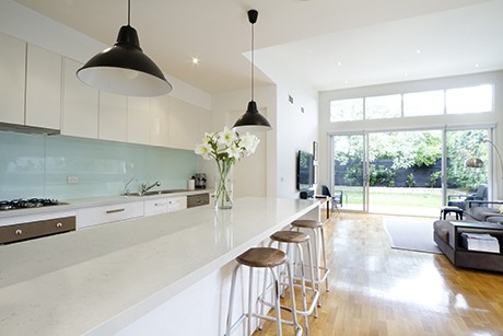 Contemporary kitchen living room