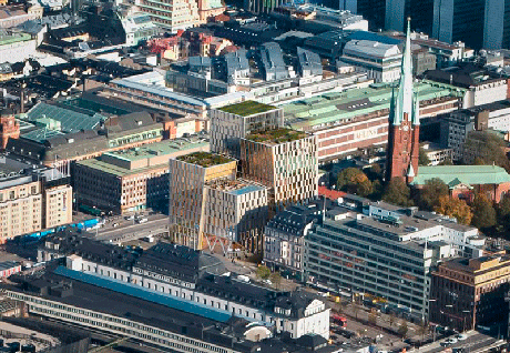 Station Stockholm City Jernhusen Flygbild.