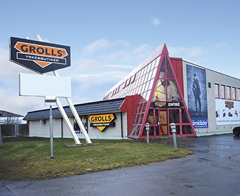 Grolls butik i Eskilstuna har en arkitektur som sticker ut. (för högupplöst bild, kontakta kerstin.torsede@grayling.com)