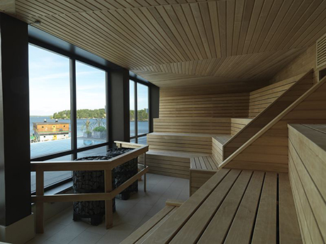 Bastu med havsutsikt